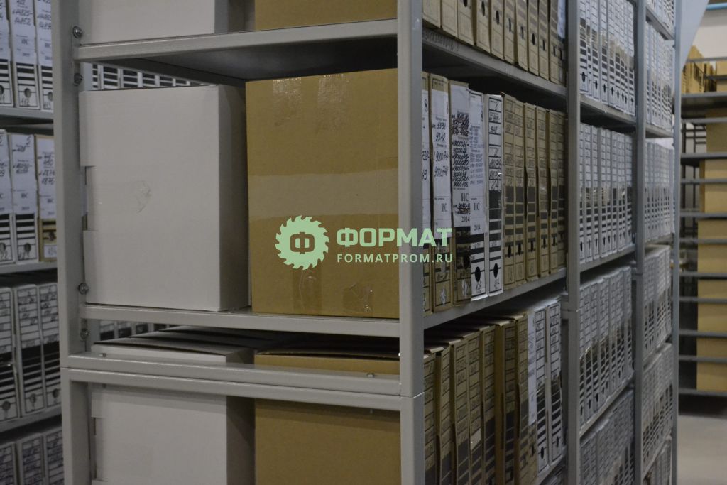 Производство металлических стеллажей для архива пенсионного фонда