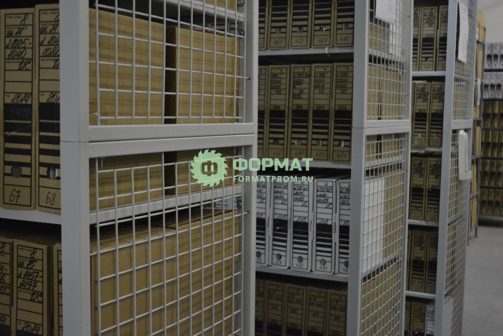 Производство металлических стеллажей для архива пенсионного фонда