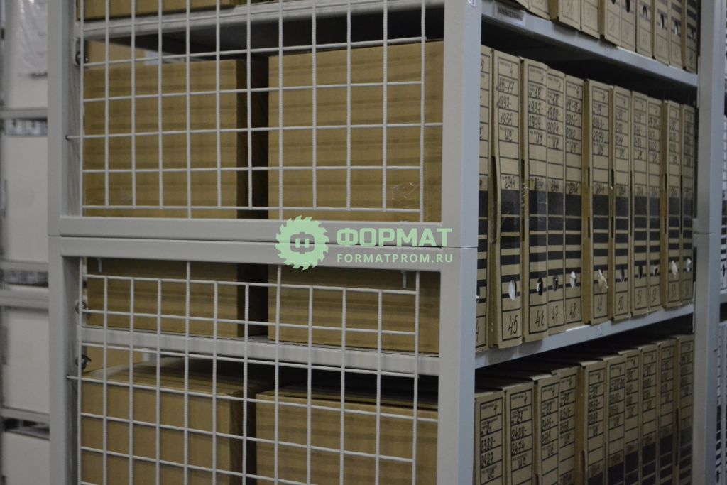 Производство металлических стеллажей для архива пенсионного фонда