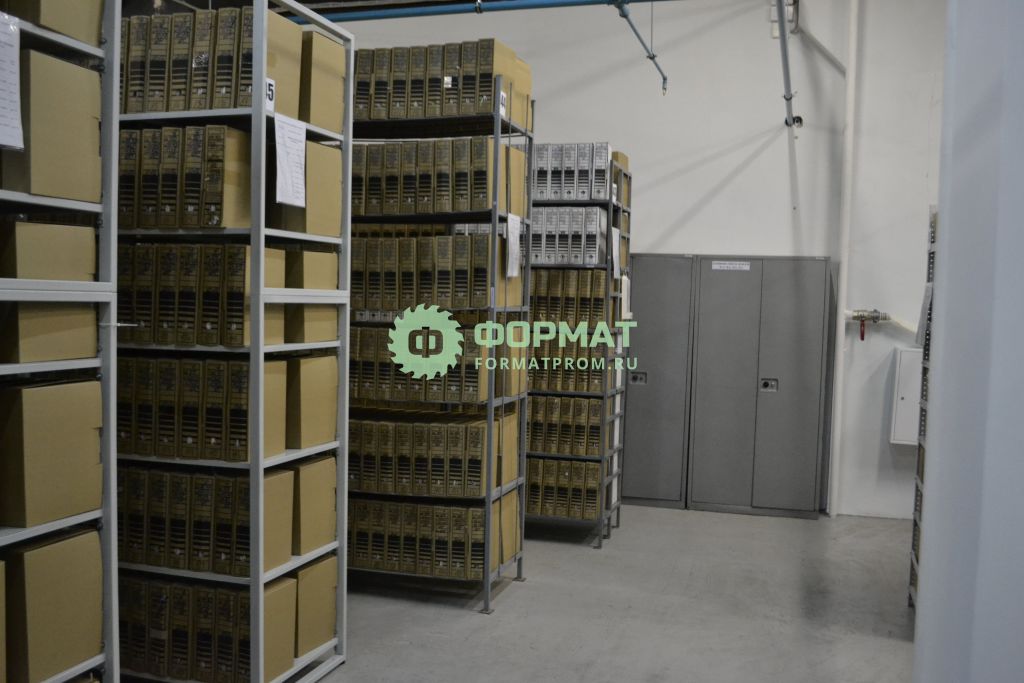 Производство металлических стеллажей для архива пенсионного фонда